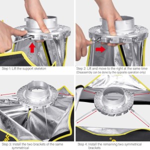 NiceFoto ES-690 Quick Set-up Softbox With Grid 24x36"/60x90cm